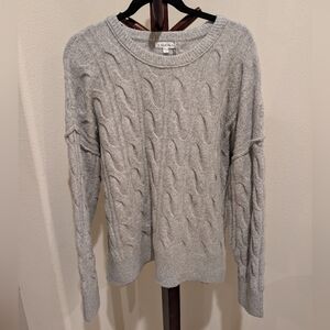 Vigoss Gray Cable Knit Sweater, Size L - NEW